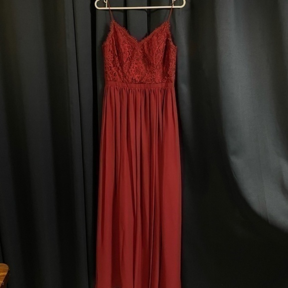 Burgundy Lace Maxi  Dress